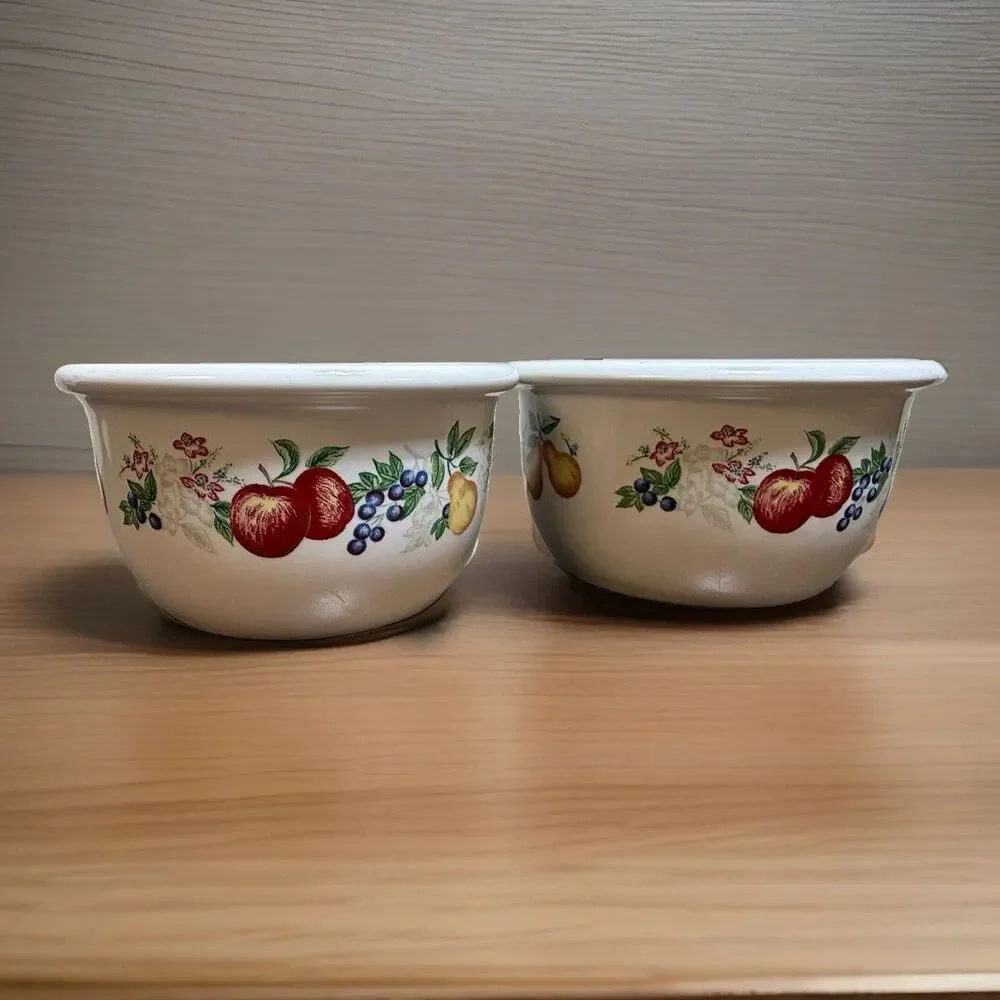 2 Corelle Coordinates Chutney Stoneware Ramekins 7 oz. Sm Bowl Microwave Safe